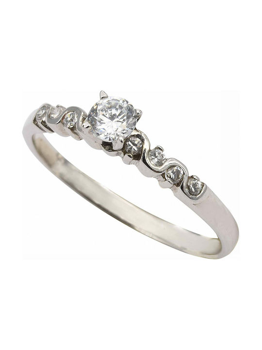 Single Stone from White Gold 14K