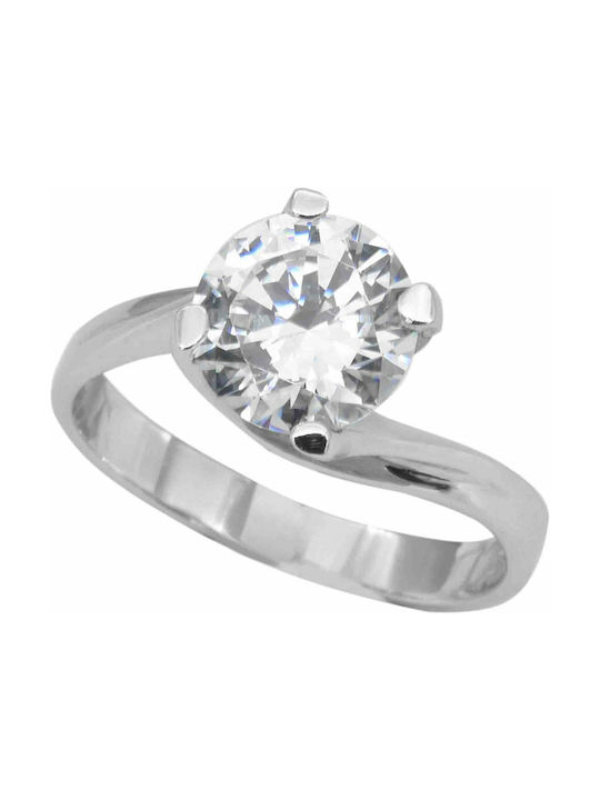 Single Stone from White Gold 14K