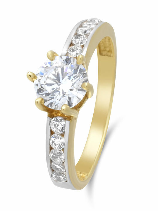 Goldjewels Μονόπετρο από Χρυσό 14K