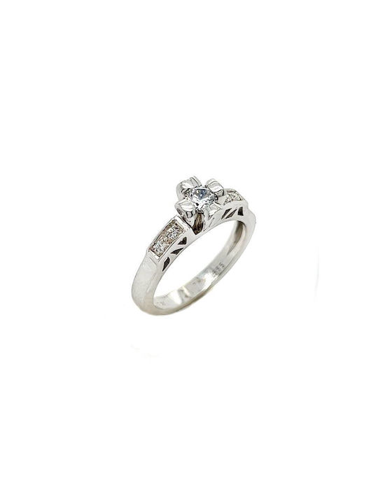 Single Stone from White Gold 14K