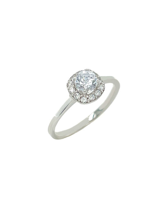 Single Stone from White Gold 14K