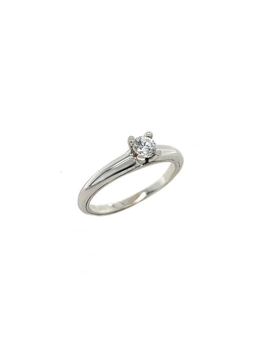 Single Stone from White Gold 14K