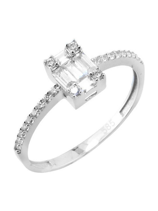 Single Stone from White Gold 14K