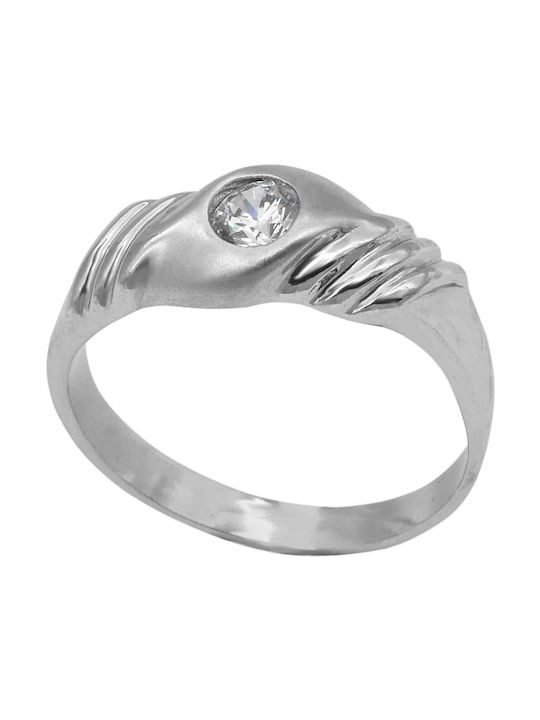 Single Stone from White Gold 14K