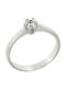 FenixJewelry Единичен камък от Бяло злато 14K с Диамант