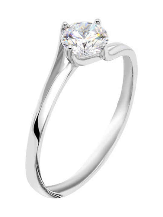 Single Stone from White Gold 14K