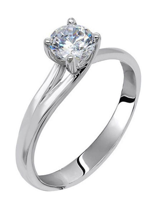 Single Stone from White Gold 14K