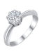 Single Stone from White Gold 14K