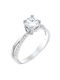 Single Stone from White Gold 18K