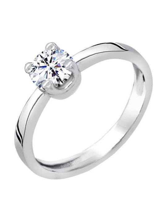 Single Stone from White Gold 14K