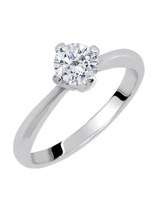 Single Stone from White Gold 14K