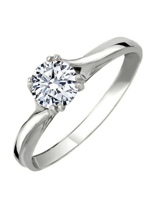 Single Stone from White Gold 14K