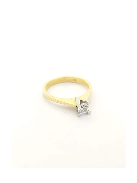 Kirkikosmima Single Stone from Gold 14K