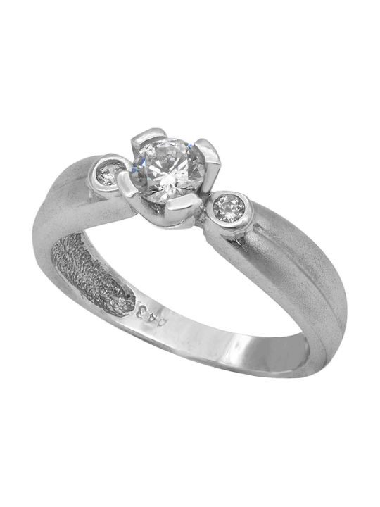 Single Stone from White Gold 14K