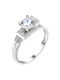 Single Stone from White Gold 14K