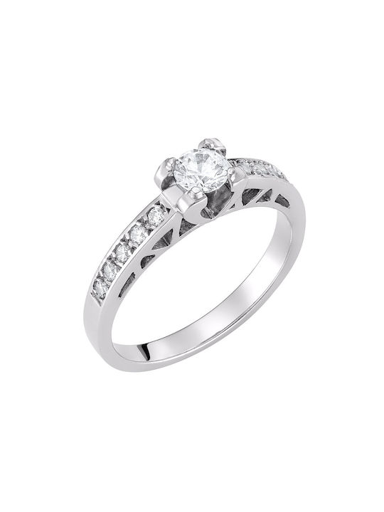 Single Stone from White Gold 14K