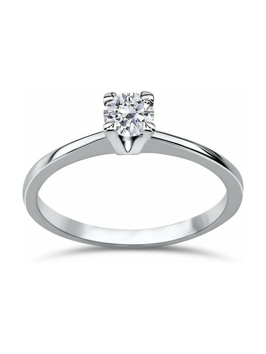 Single Stone from White Gold 14K