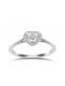 Single Stone from White Gold 18K