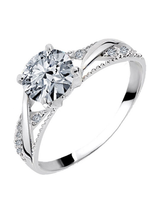 Single Stone from White Gold 14K