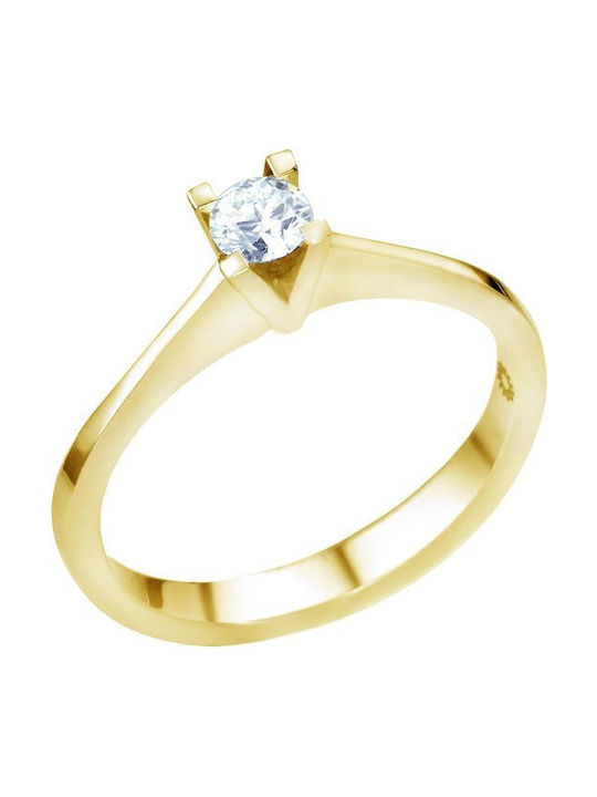 Savvidis Single Stone Ring of Gold 18K with Diamond