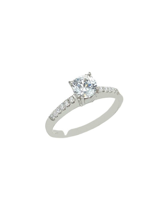 Single Stone from White Gold 14K