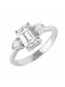 Single Stone from White Gold 14K