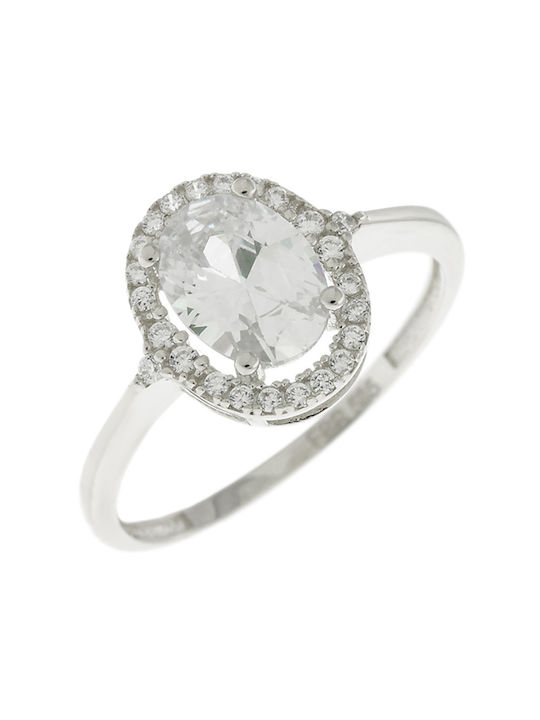 Single Stone from White Gold 14K