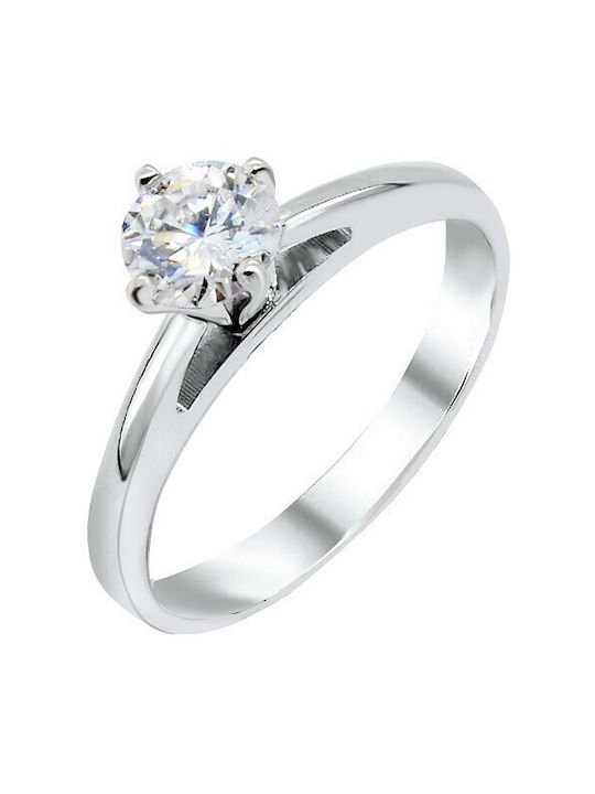 Single Stone from White Gold 18K