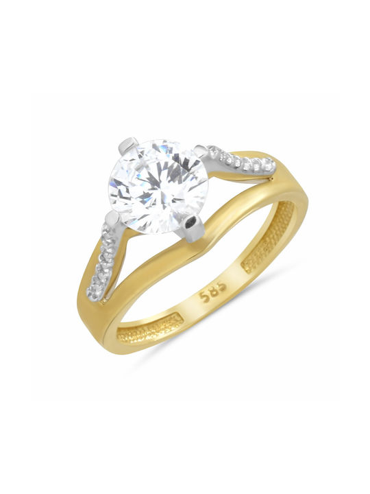 Single Stone from Gold 14K