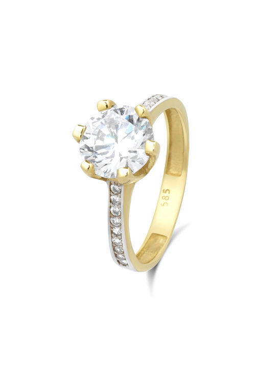 Single Stone from Gold 14K