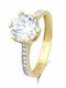 Goldjewels Single Stone from Gold 14K