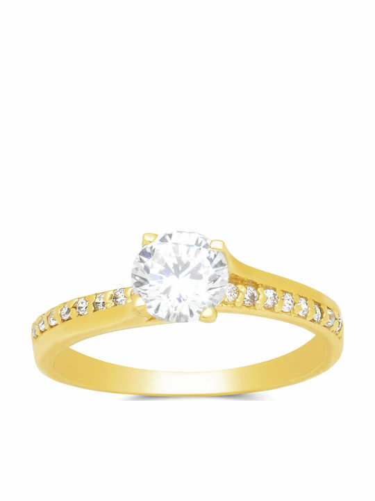 Goldjewels Μονόπετρο από Χρυσό 9K με Ζιργκόν