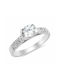 Single Stone from White Gold 14K