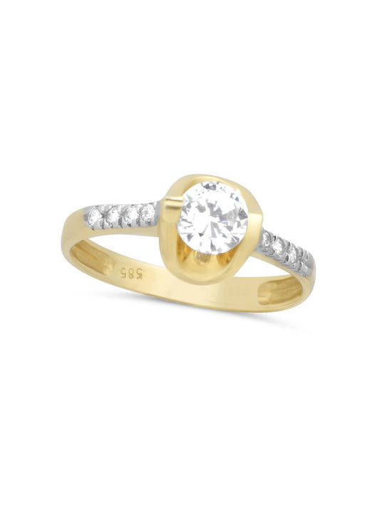 Single Stone from Gold 14K