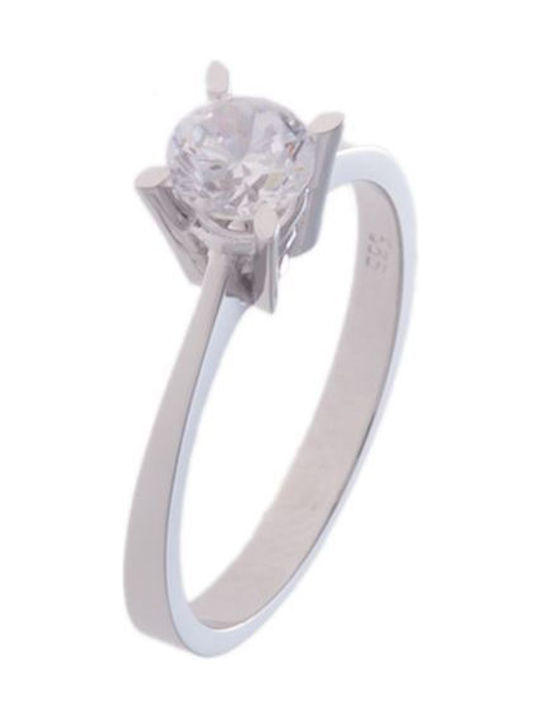 Single Stone from White Gold 14K