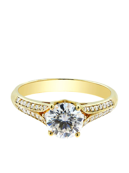 Single Stone Ring From 18K Gold Single Stone Ring From 18K Gold