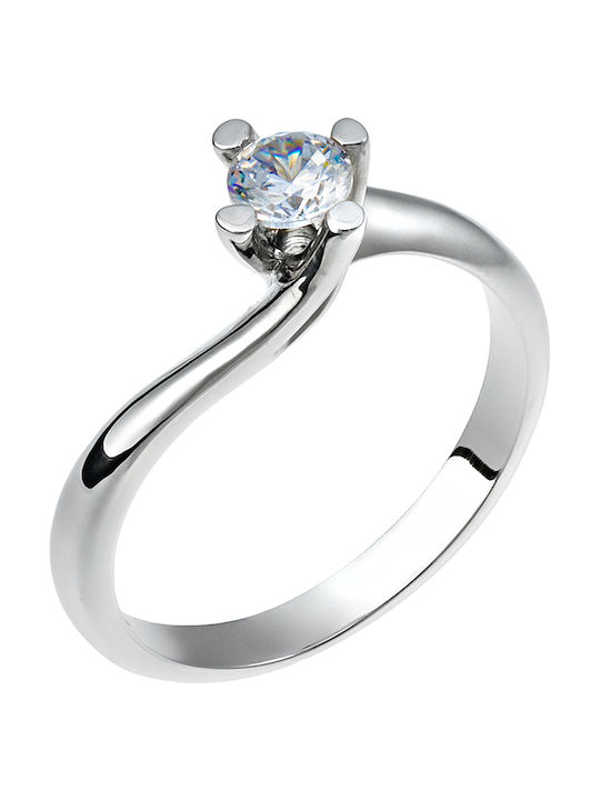 Single Stone from White Gold 14K