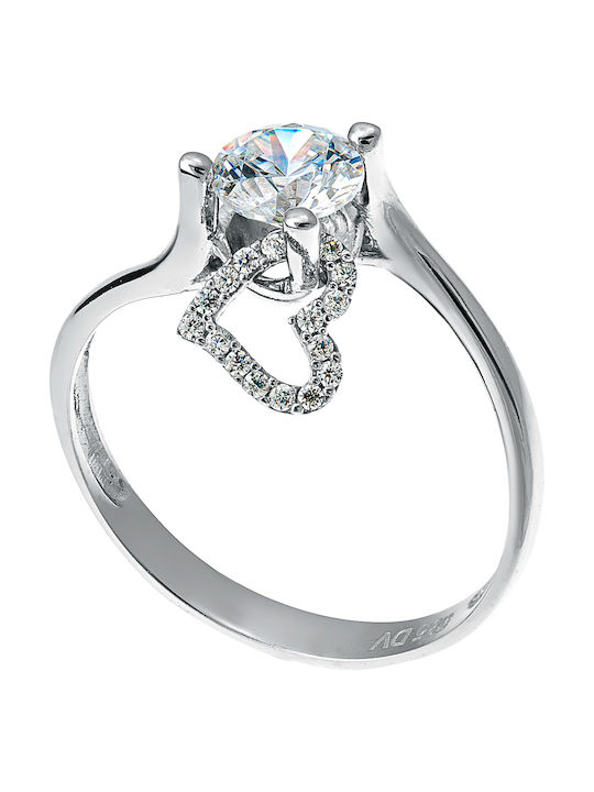 Single Stone from White Gold 14K