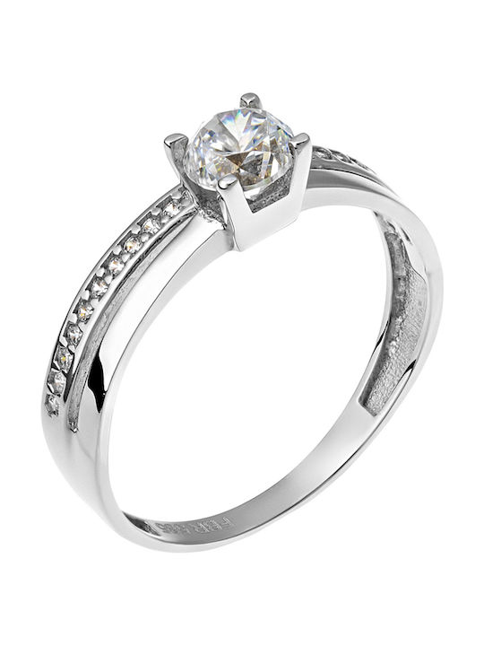 Single Stone from White Gold 14K