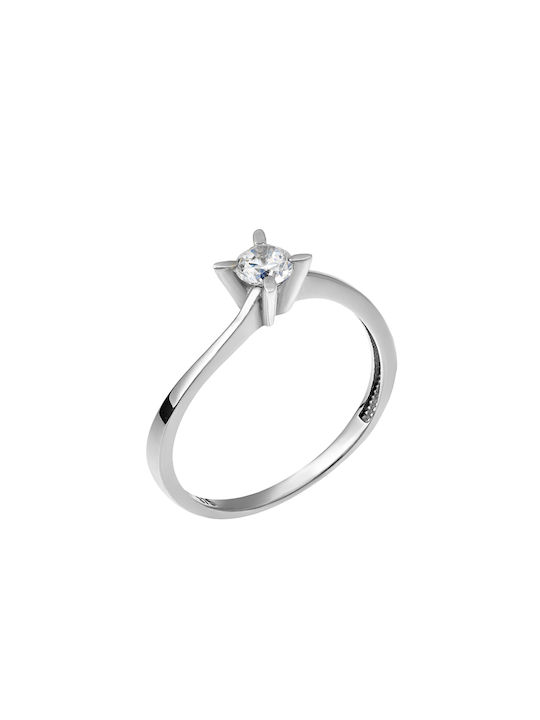 Single Stone from White Gold 14K