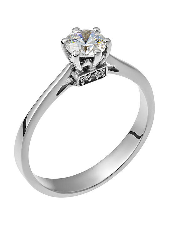 Single Stone from White Gold 14K