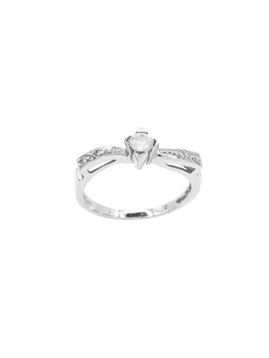 Single Stone from White Gold 14K