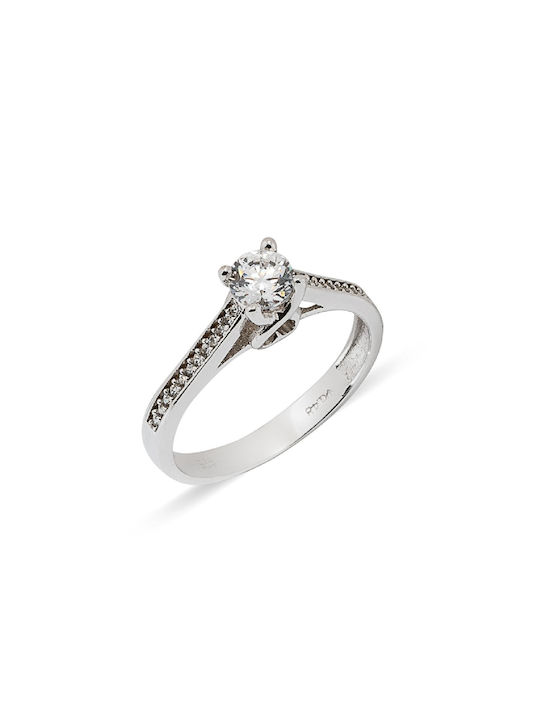 Single Stone from White Gold 14K