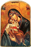 Christening Favor with Religious Icon made of Wood