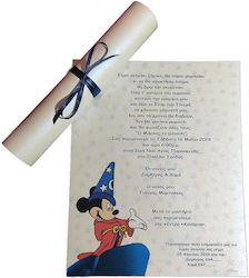 Day4you Προσκλητήριο Βάπτισης με θέμα Mickey