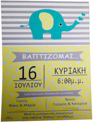 Day4you Einladung zur Taufe Elefant mit Umschlag