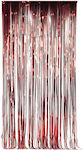 Foil Curtain for Party in Red color