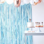 Ginger Ray Curtain for Party in Light Blue color