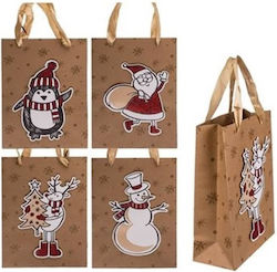 Paper Christmas Bag for Gift Beige 18x8x24cm.