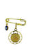 Papadopoulos Gold Kinder Sicherheitsnadel aus Gold 14K mit Bild der Jungfrau Maria